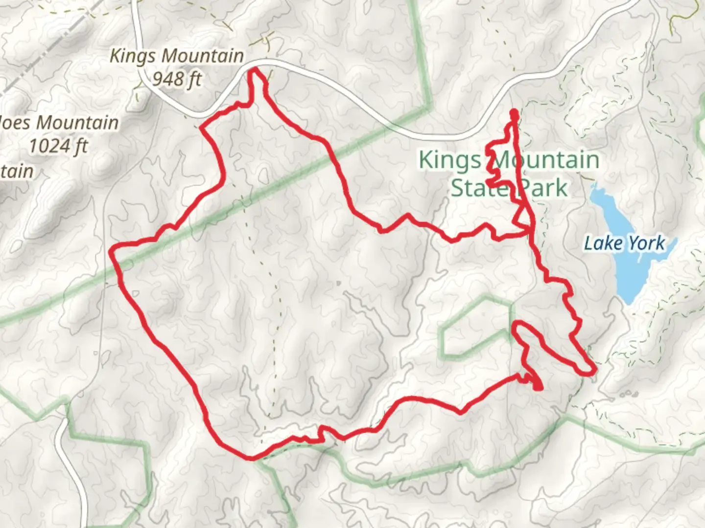 An image depicting the trail Poplar Point Trail Loop and its surrounding area.