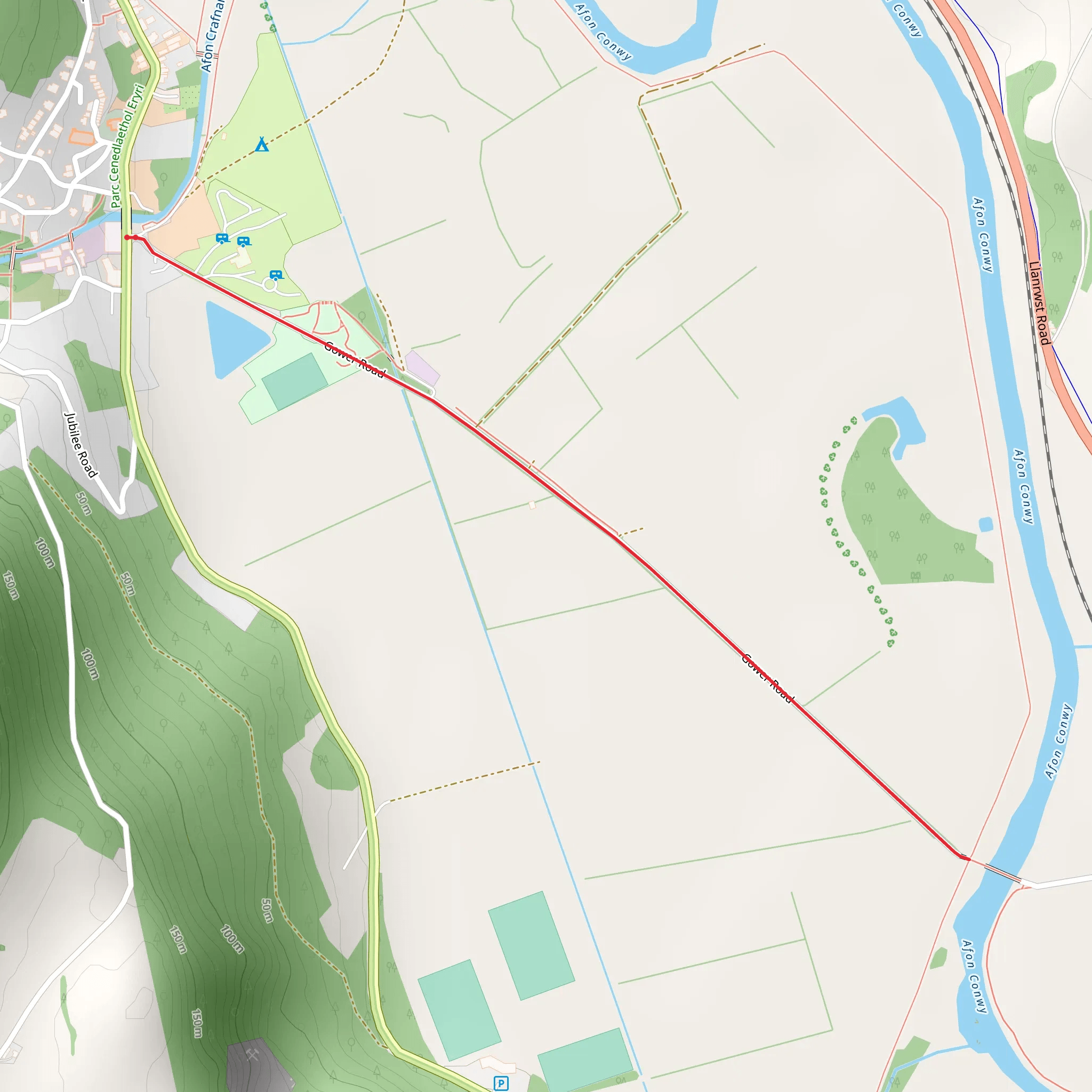 Trefriw Trail - 1 mobile static map