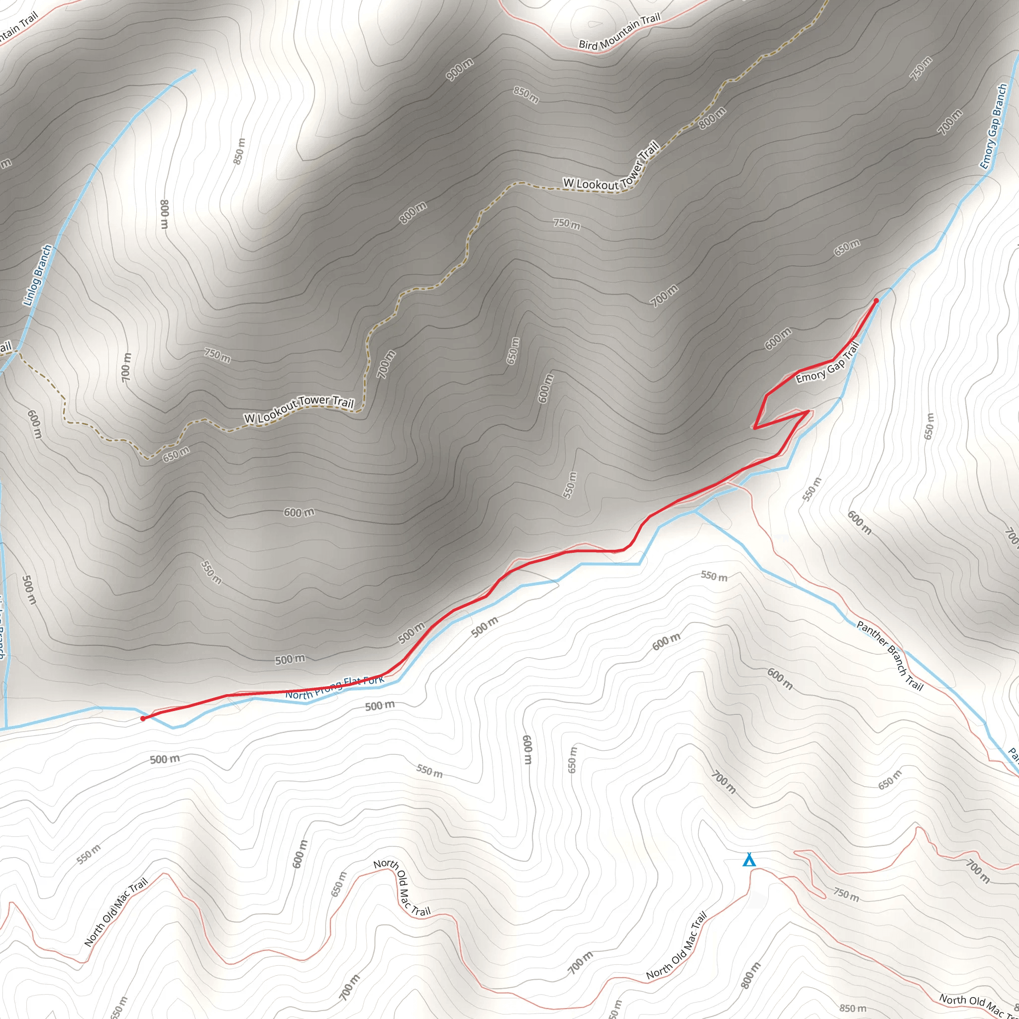 Emory Gap Trail mobile static map