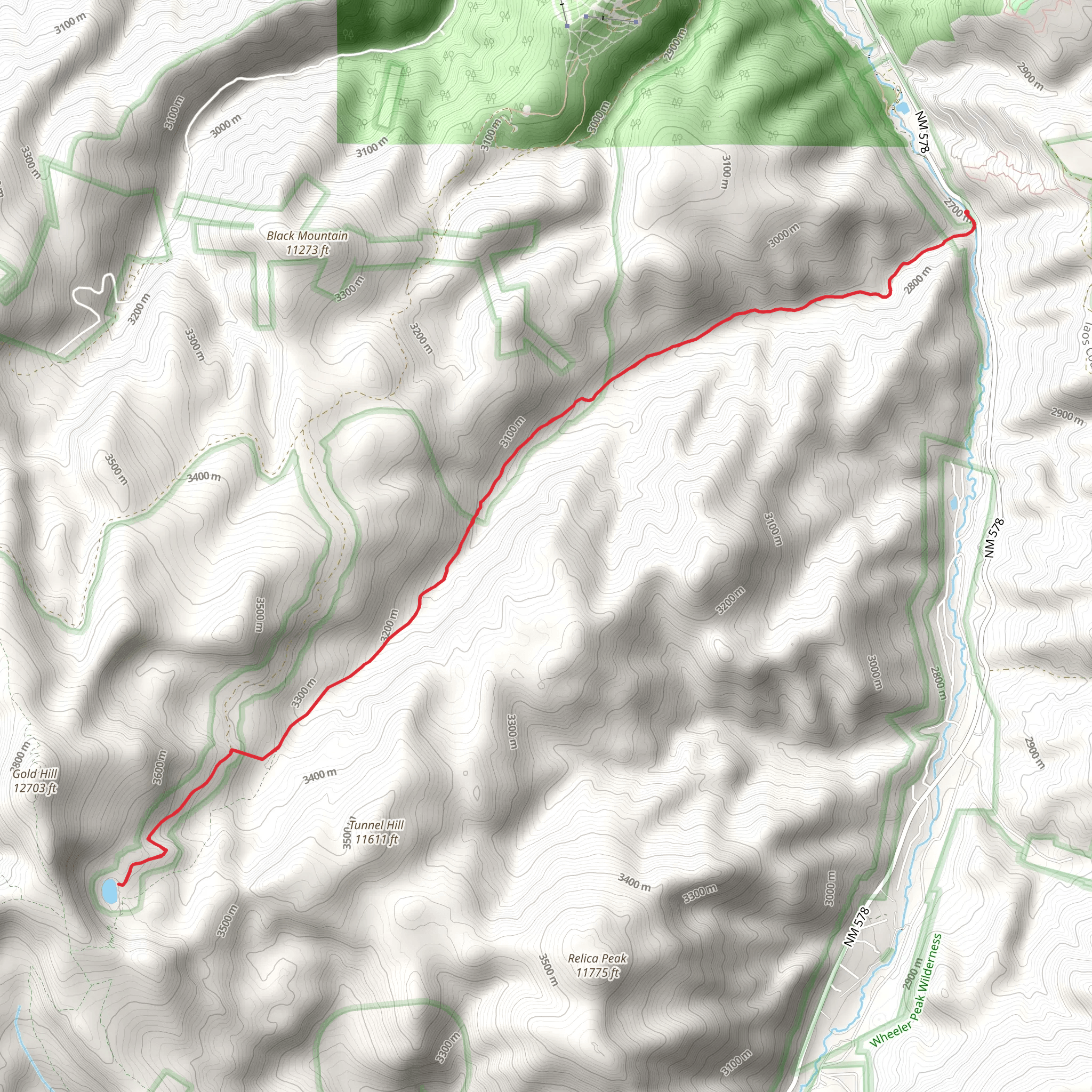 Goose Lake via Goose Creek Trail mobile static map