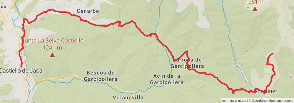 GR 15 - Subpyrenean Path stage 13 Map