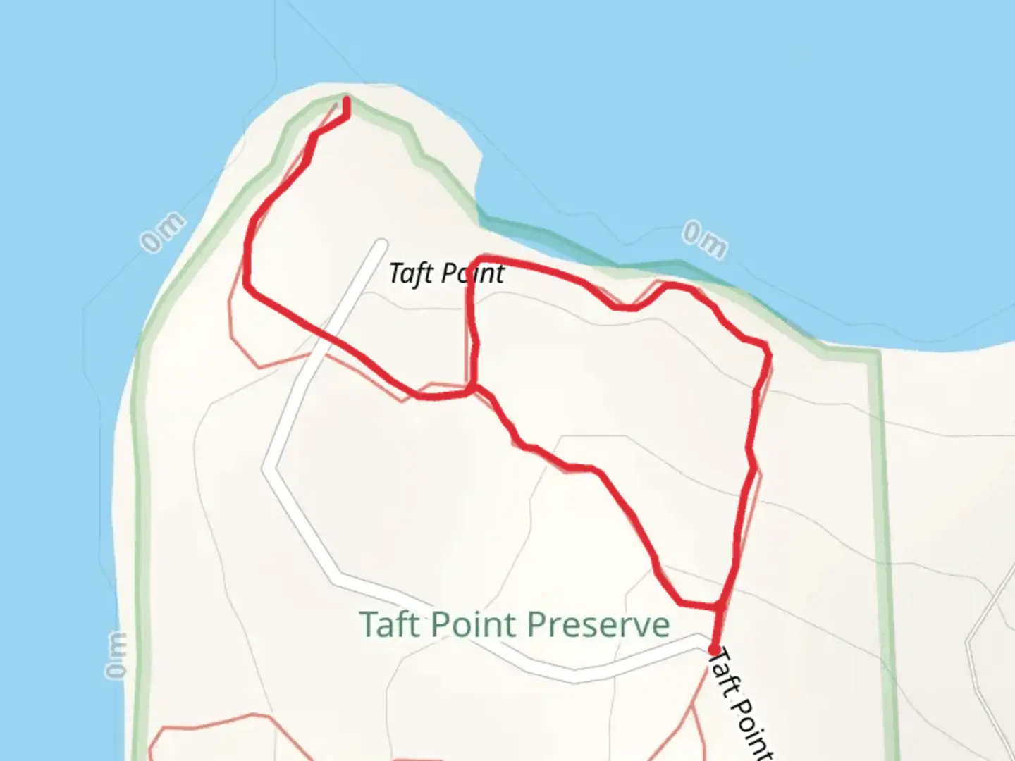 An image depicting the trail Taft Point Road Loop and its surrounding area.