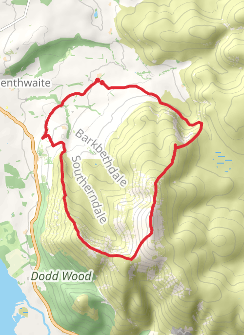 Northern Skiddaw Horseshoe mobile static map