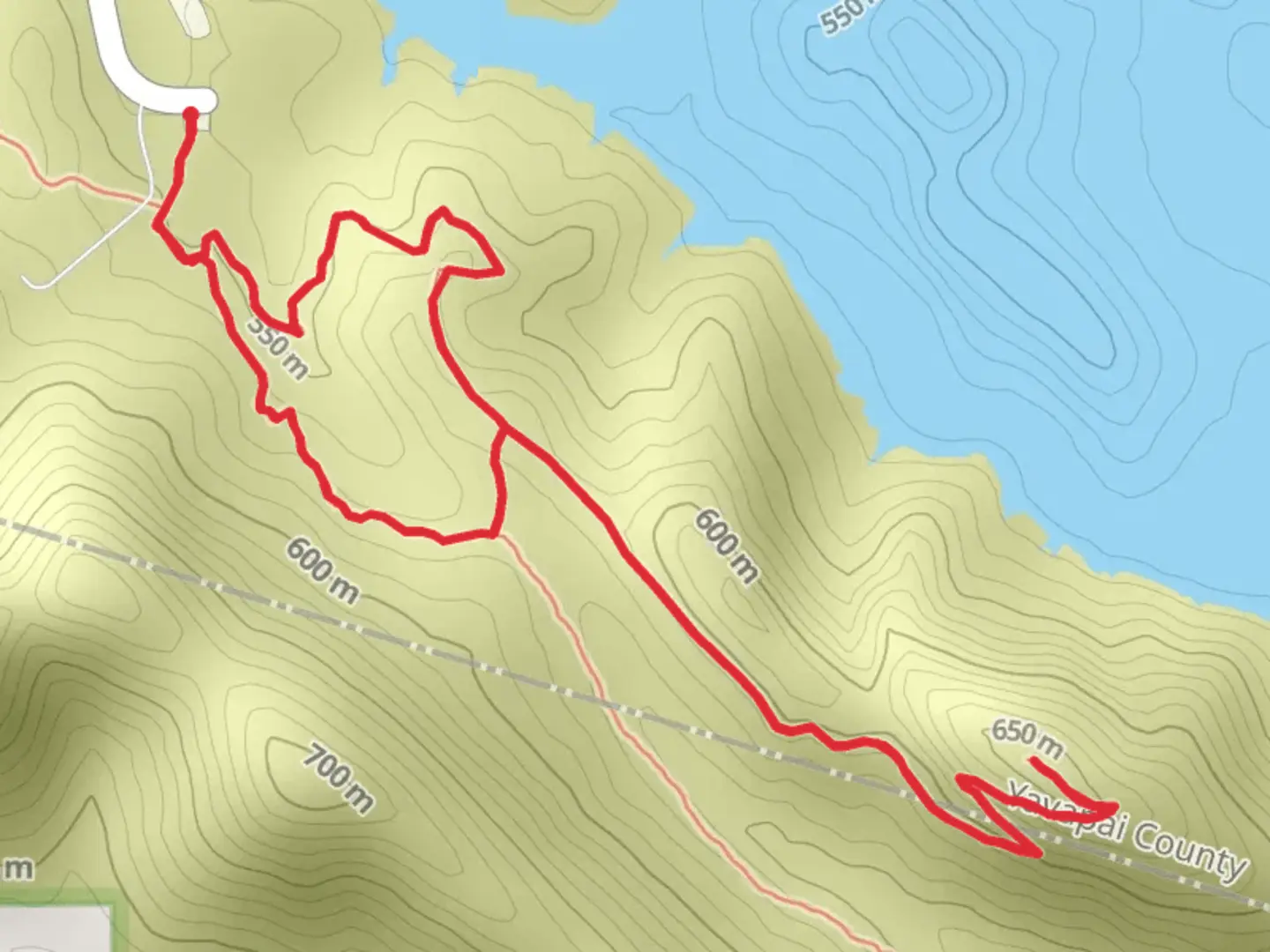 An image depicting the trail Yavapai Point and Pipeline Canyon Trail and its surrounding area.