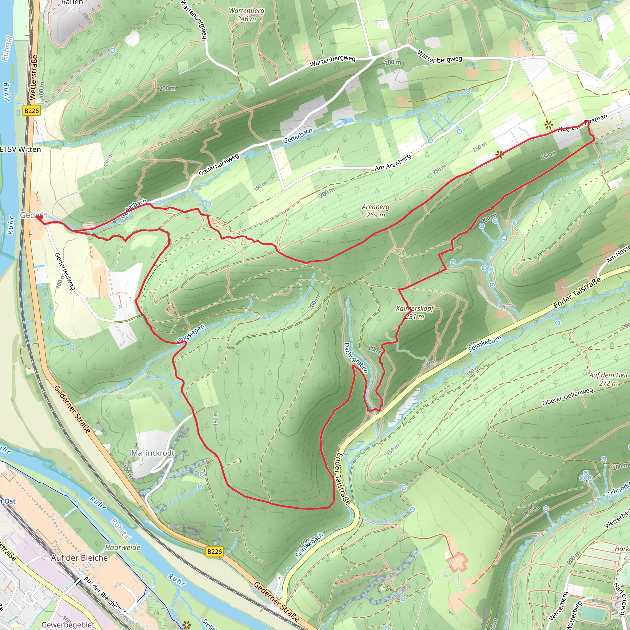 Waldgebiete and Rund um Herdecke mobile static map