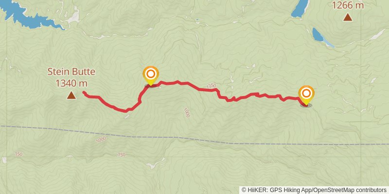 Elliot Ridge Trail stage 2 Map