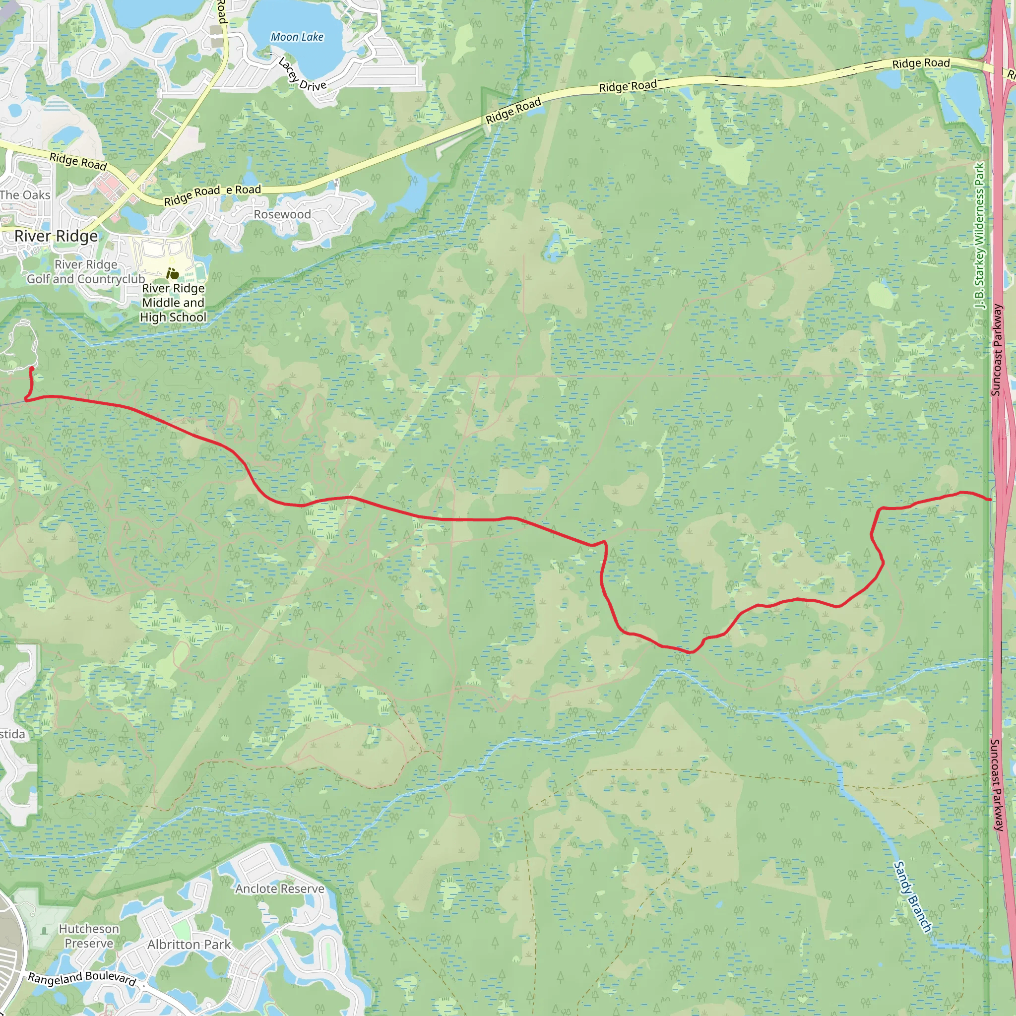 Starkey Park Trail mobile static map