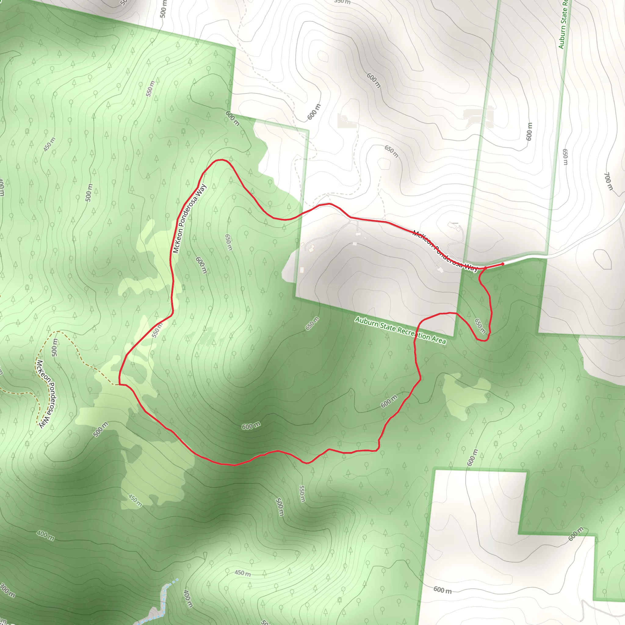 McKeon Ponderosa Way Loop mobile static map