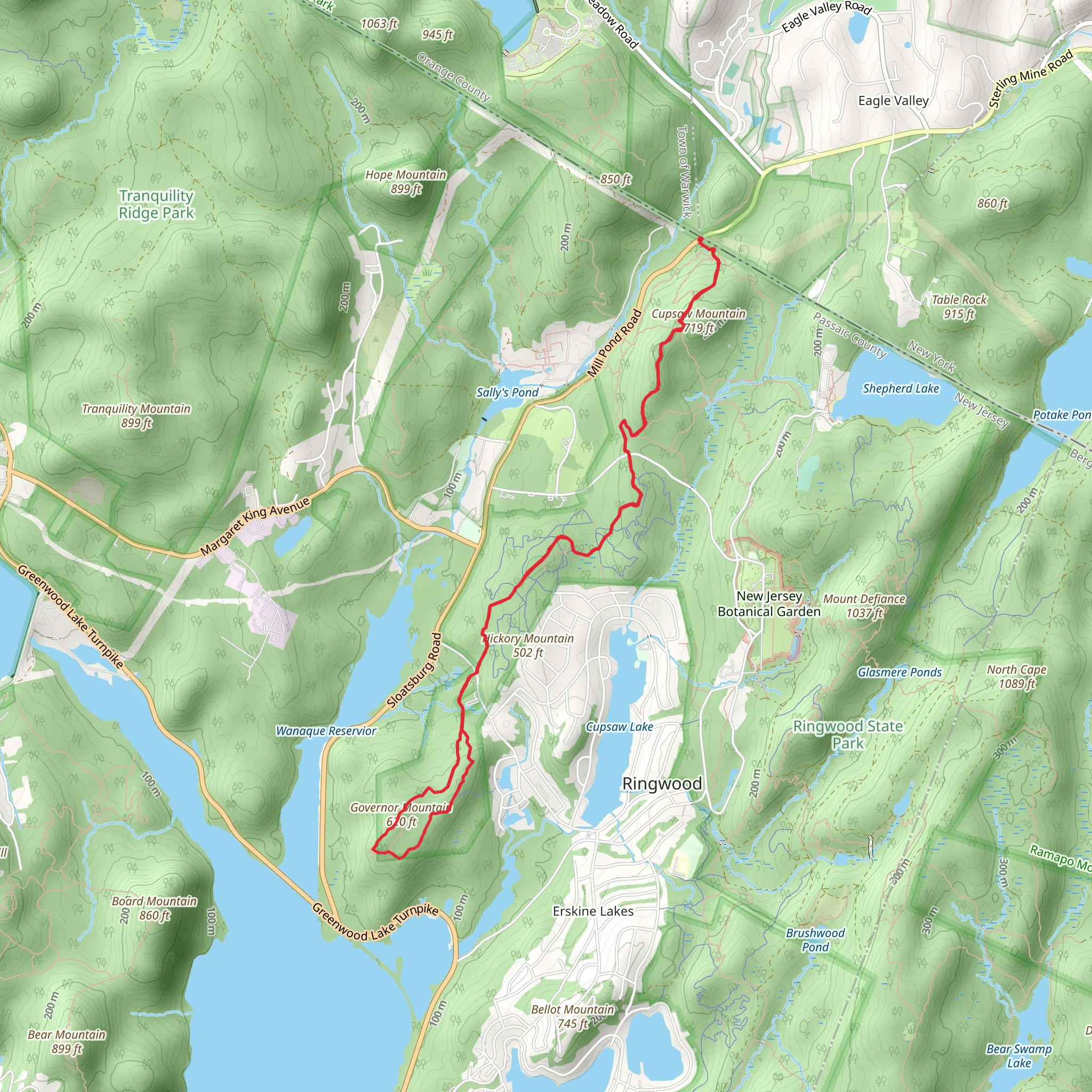 Cooper Union Trail mobile static map