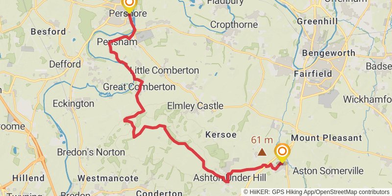 Wychavon Way stage 3 Map