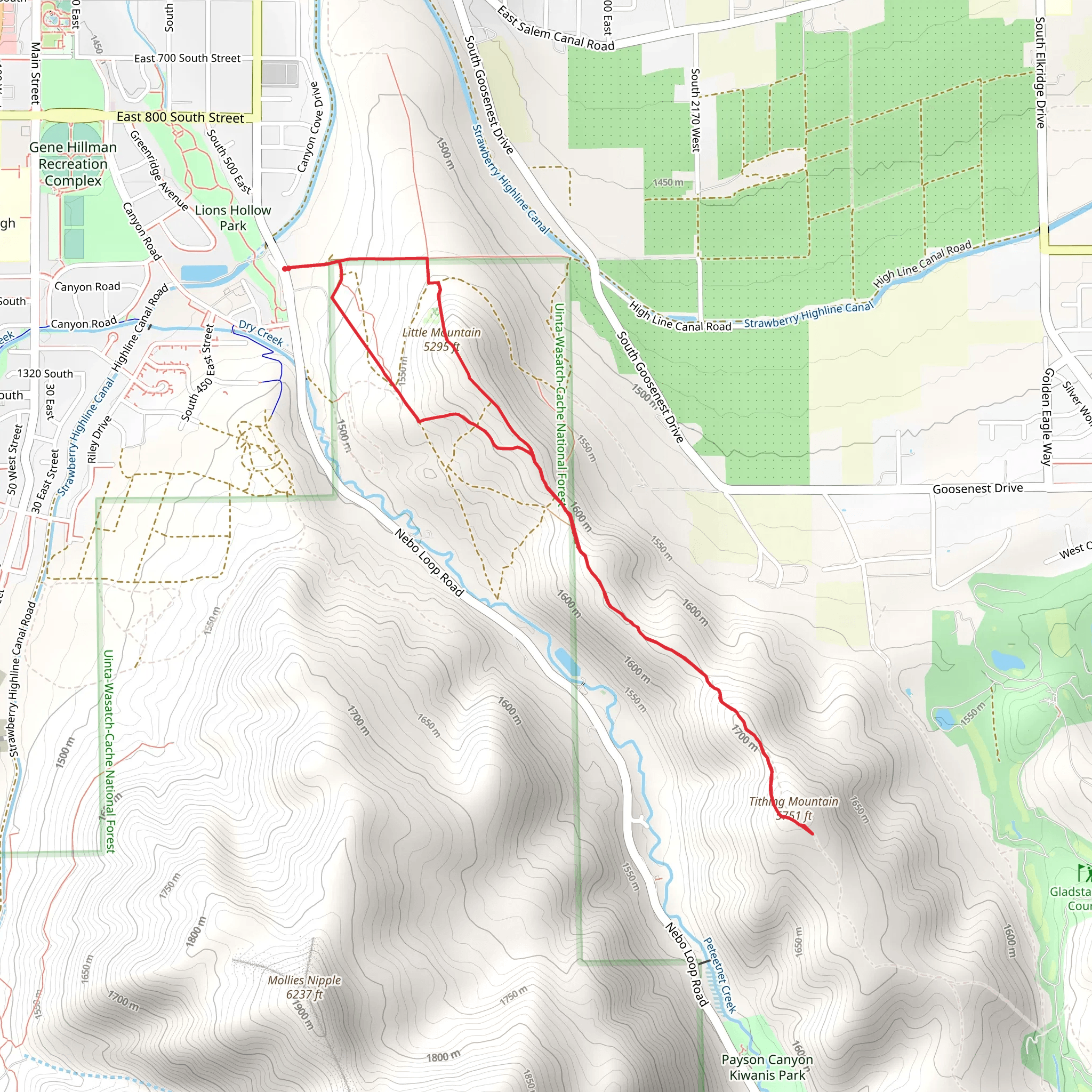 Little Mountain and Rocky Ridge Loop mobile static map