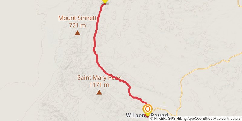 Mawson Trail stage 37 Map