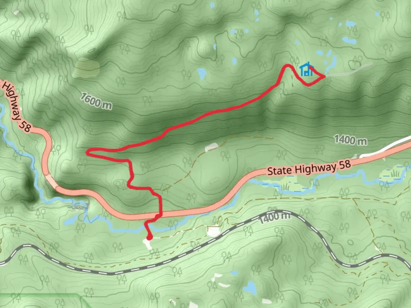 An image depicting the trail Fuji Creek and its surrounding area.