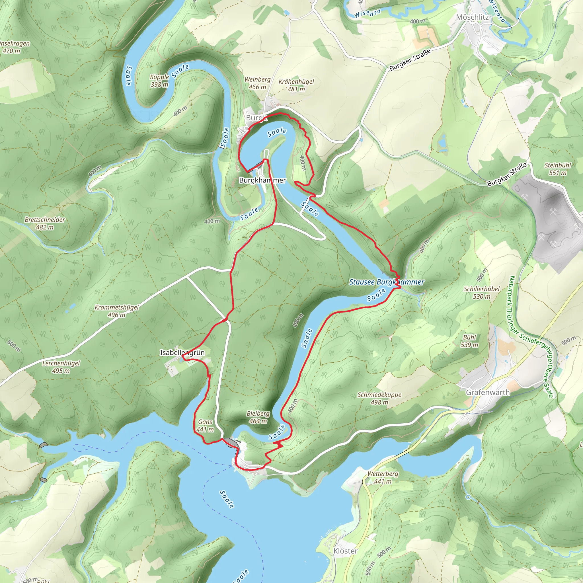 Saale Loop mobile static map