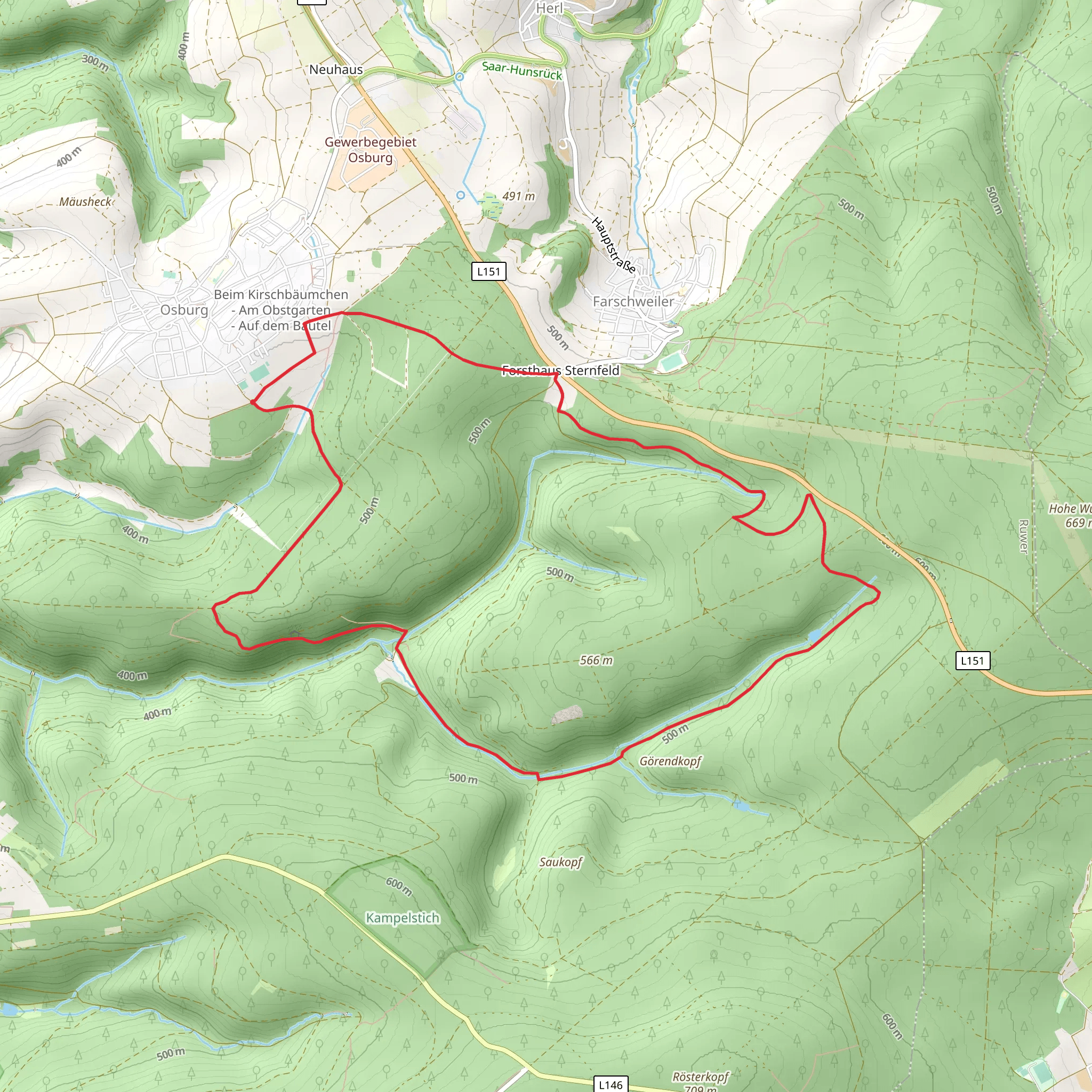 Forsthaus Sternfeld Loop mobile static map