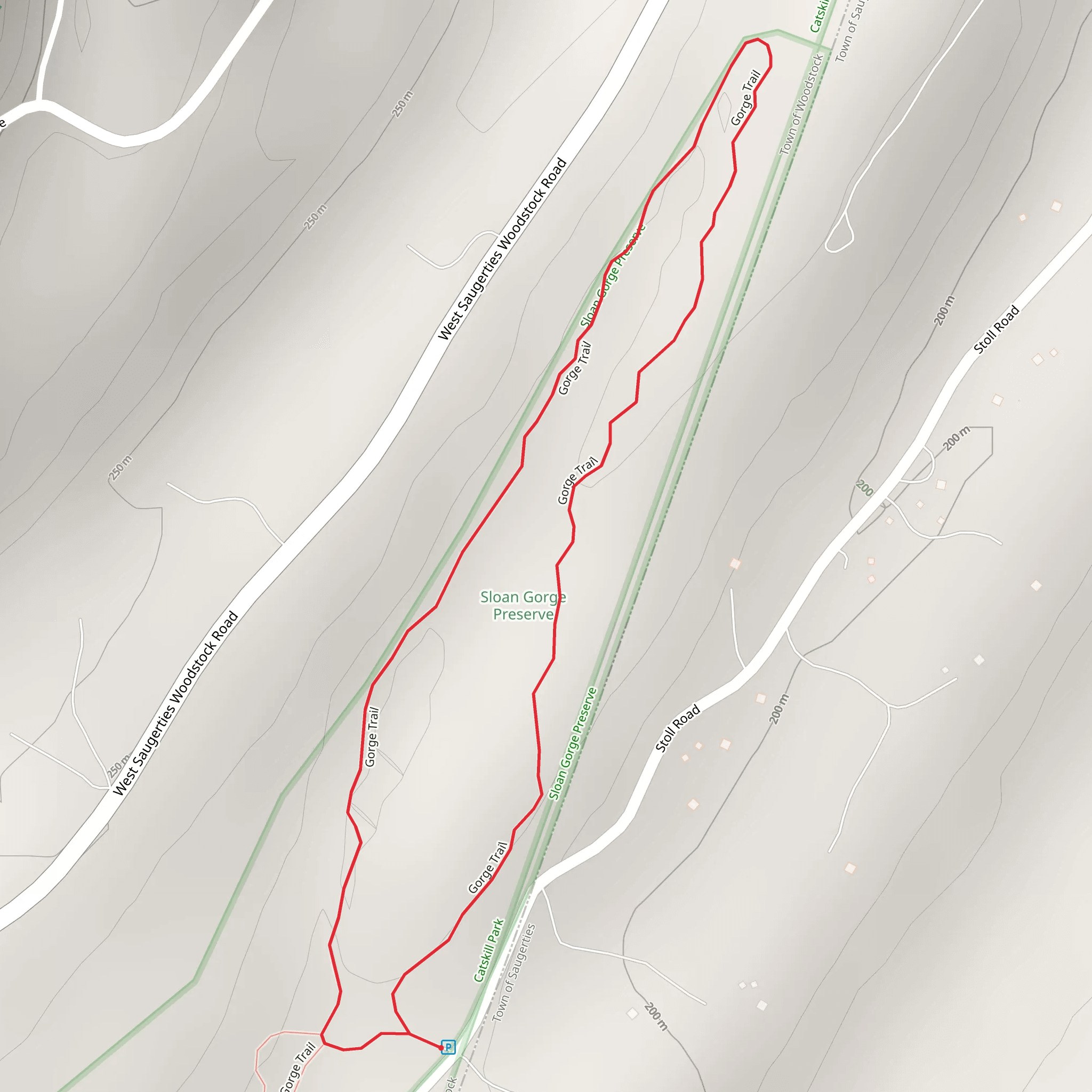 Gorge Short Loop Trail mobile static map