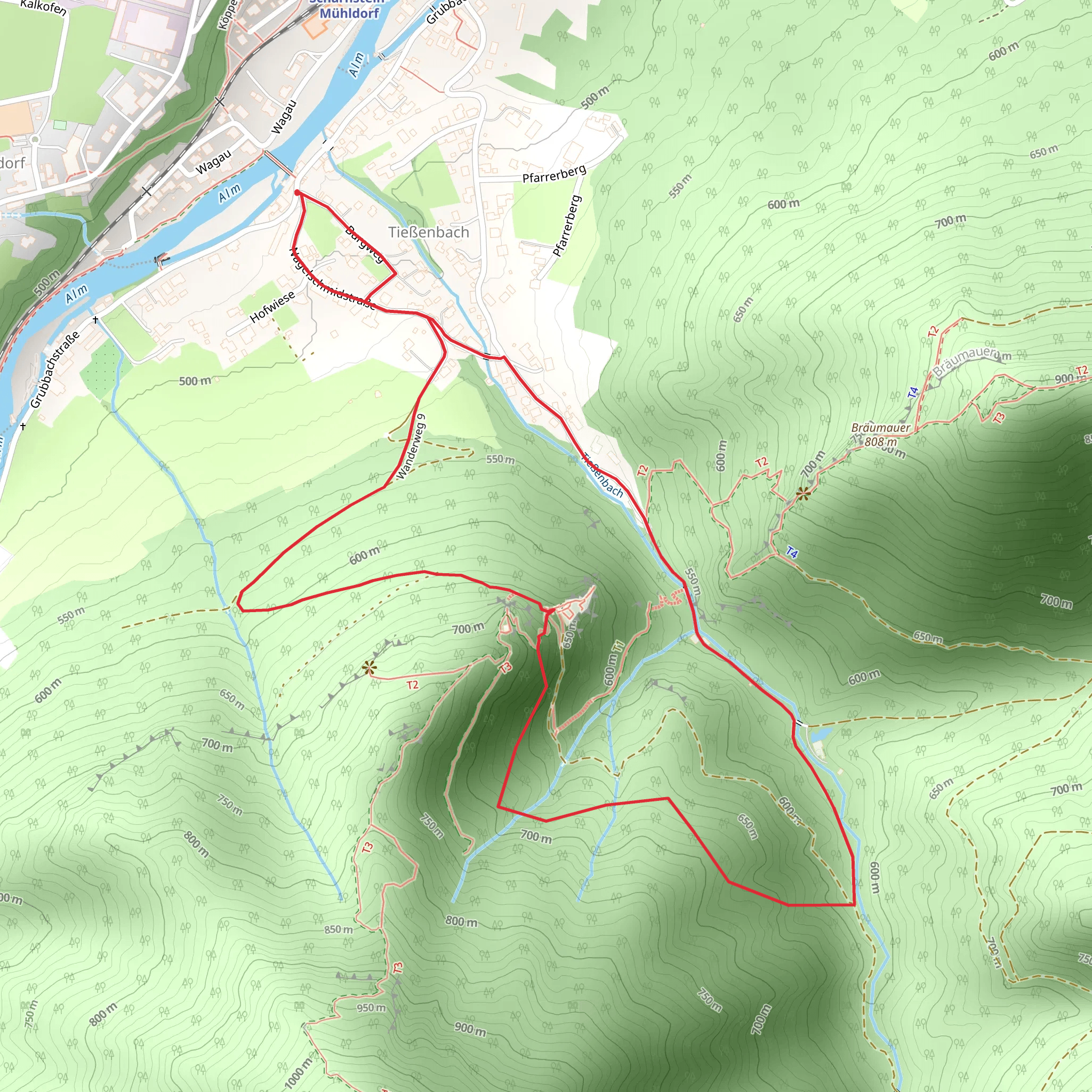 Ruin Scharnstein Loop mobile static map