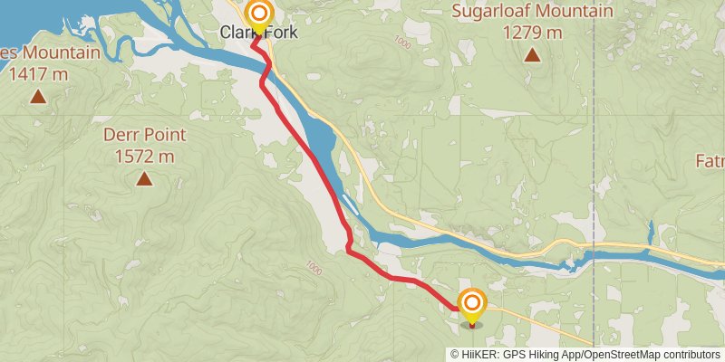 Idaho Centennial Trail stage 72 Map