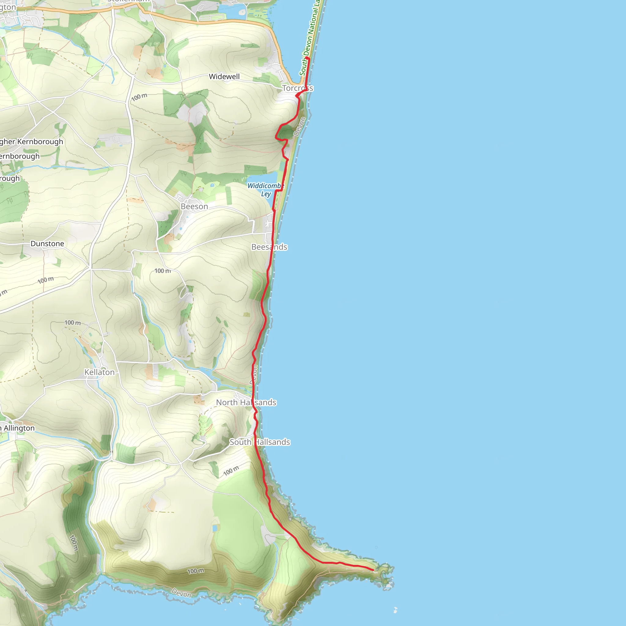 Torcross Walk mobile static map
