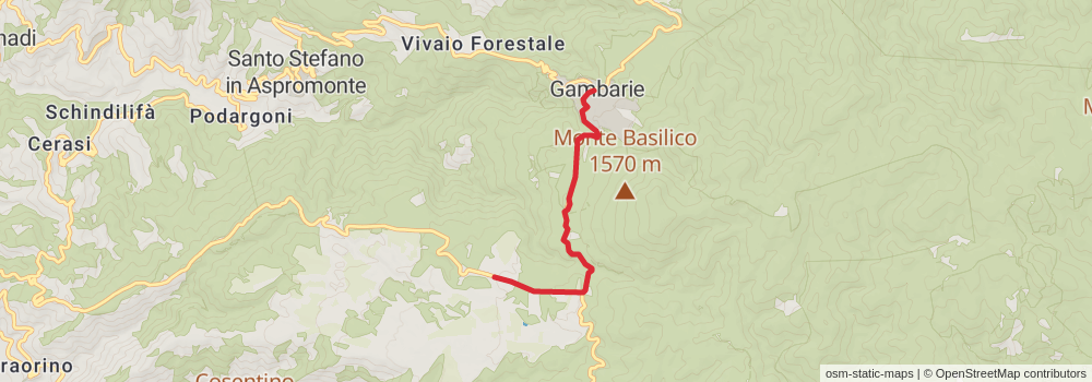 Sentiero Italia - Calabria Section stage 68 Map
