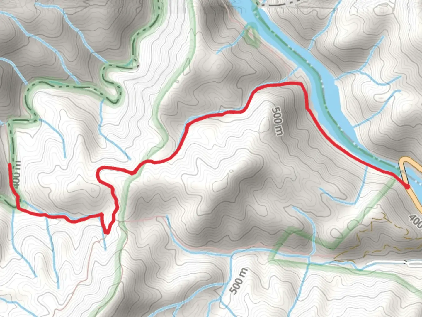 An image depicting the trail Ike Branch and Slickrock Creek Trail and its surrounding area.