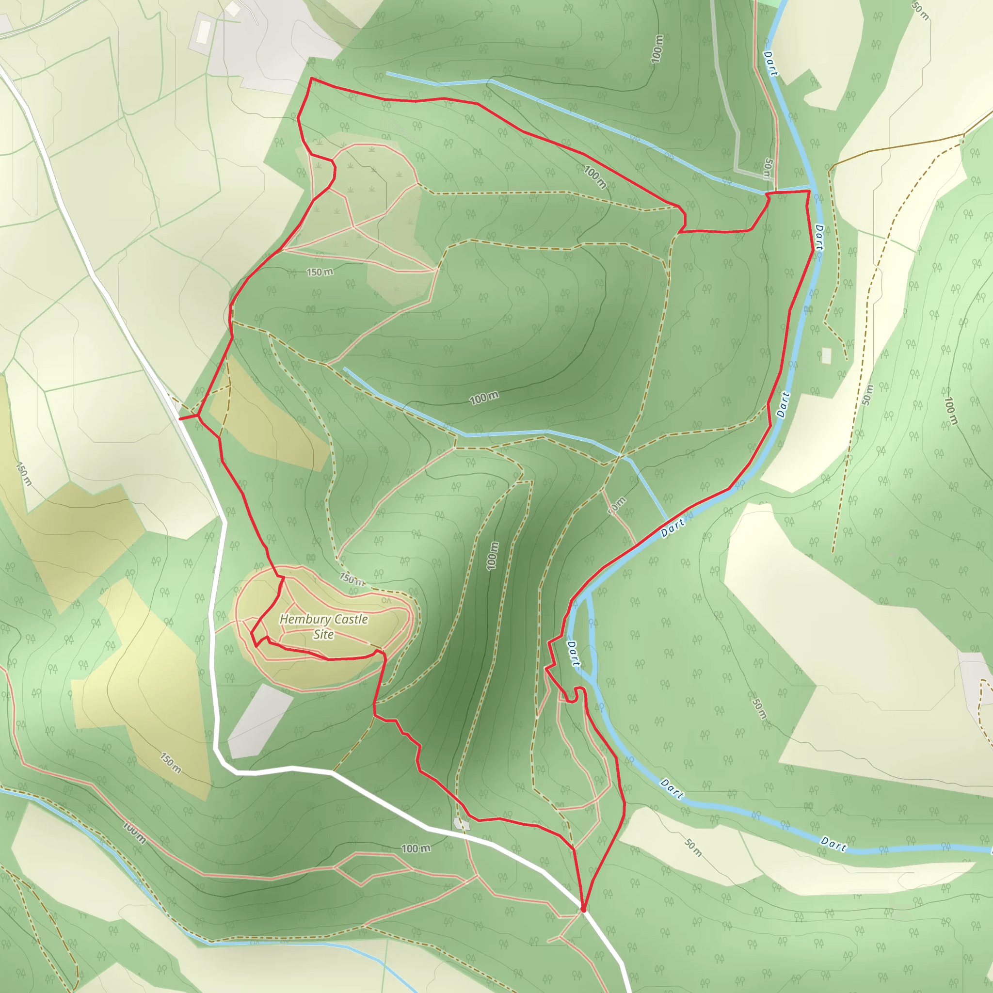 Hembury Woods mobile static map