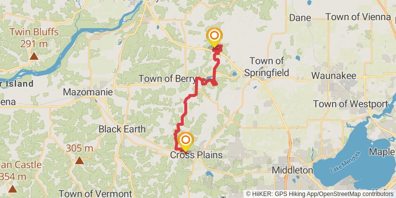 Ice Age National Scenic Trail stage 54 Map