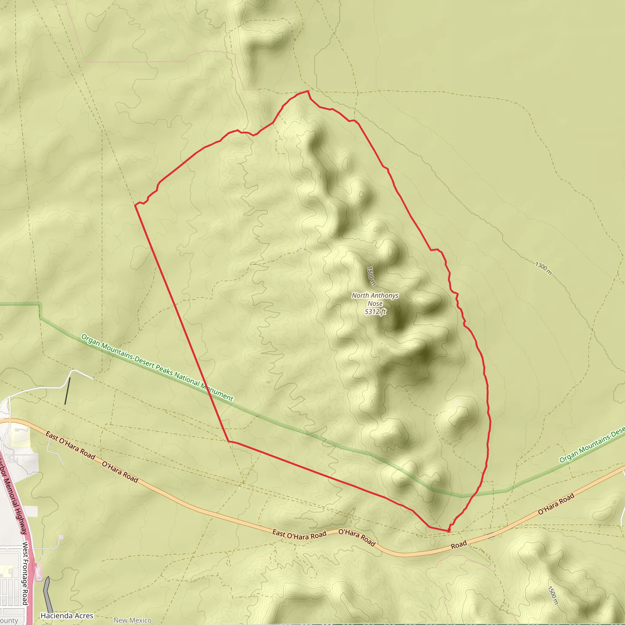 North Anthonys Nose Loop mobile static map