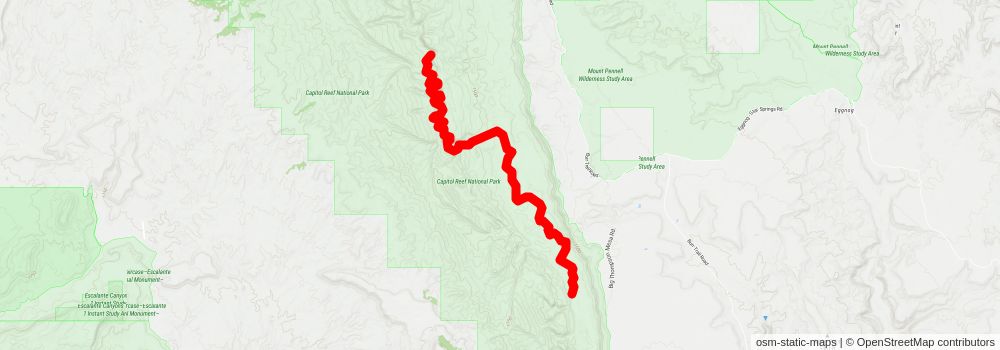 Southwestern Horseshoe Trail stage 23 Map