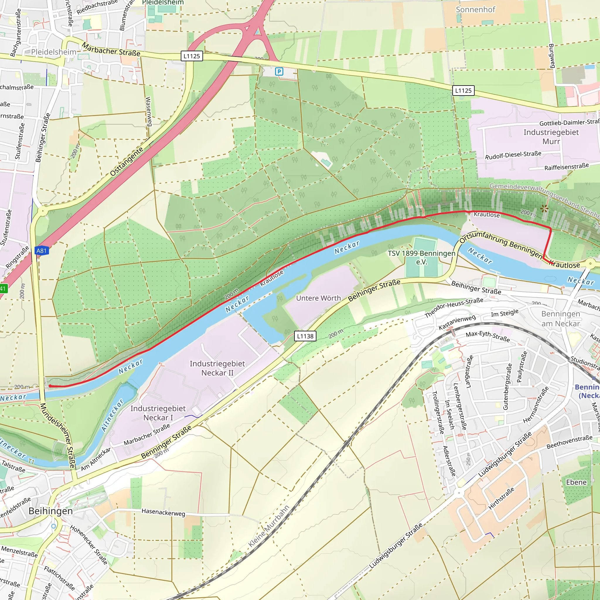 Necker via Neckarhaeldenrunde mobile static map