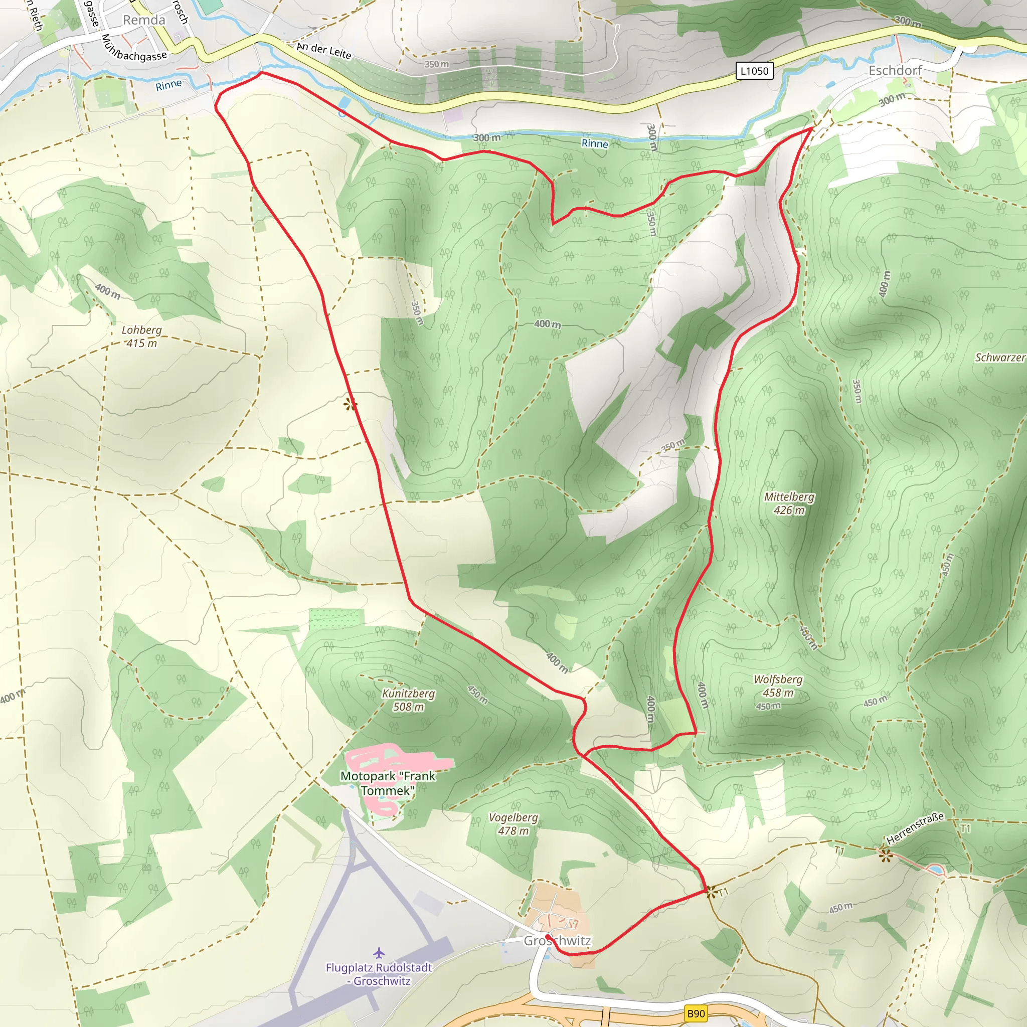 Rundwanderweg 3 and 4 mobile static map
