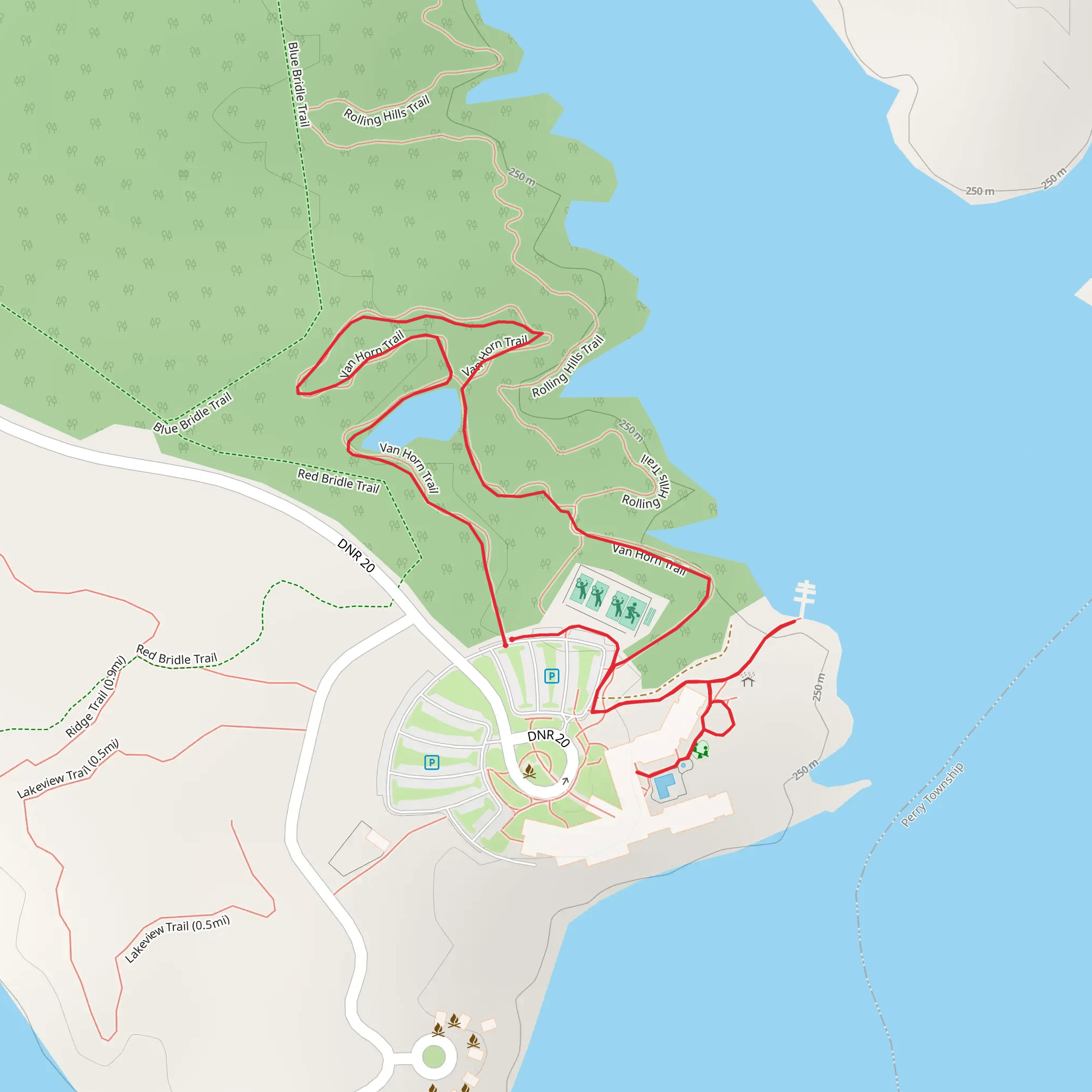 Van Horn Loop Trail mobile static map