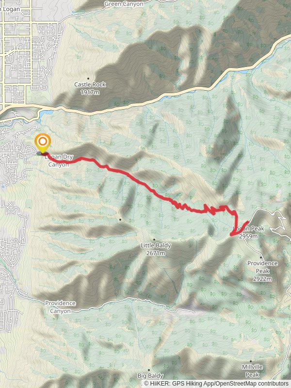 Logan Peak via Logan Dry Canyon Trail