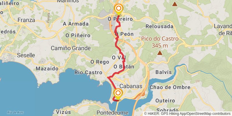 Camino Ingles alt 1 Map