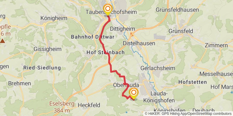 Jakobsweg Main-Taubertal alt 5 Map