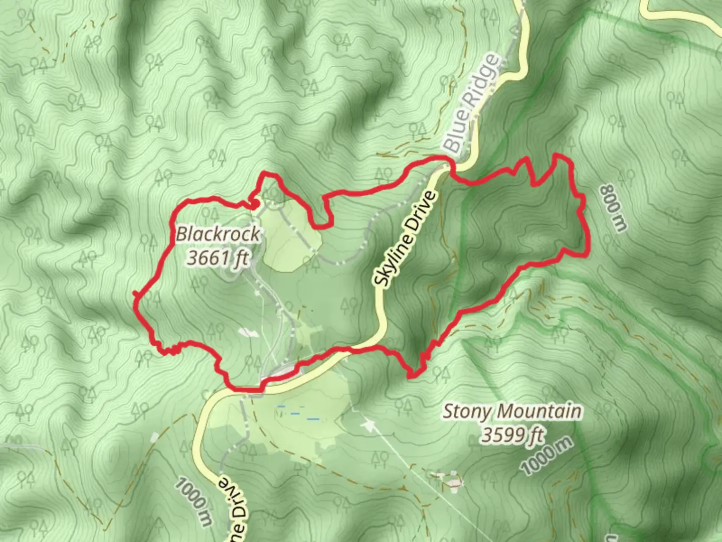 An image depicting the trail Lewis Spring Falls, Rose River and Dark Hollow Falls Loop Trail and its surrounding area.