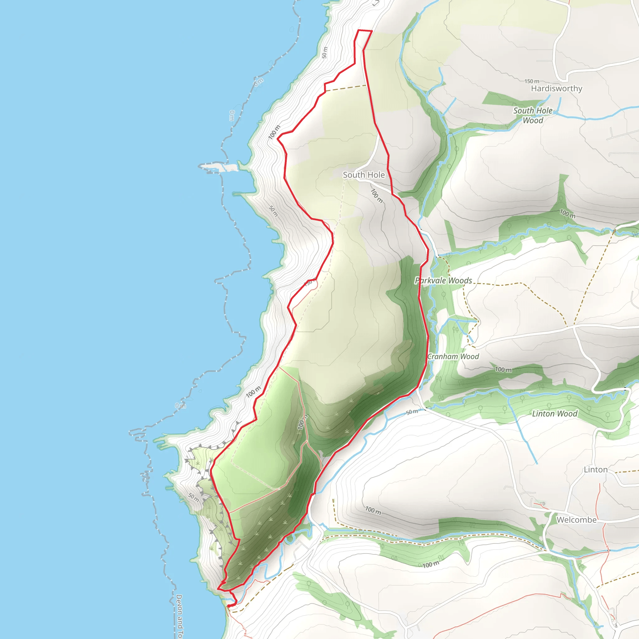 Embury Beacon Walk mobile static map