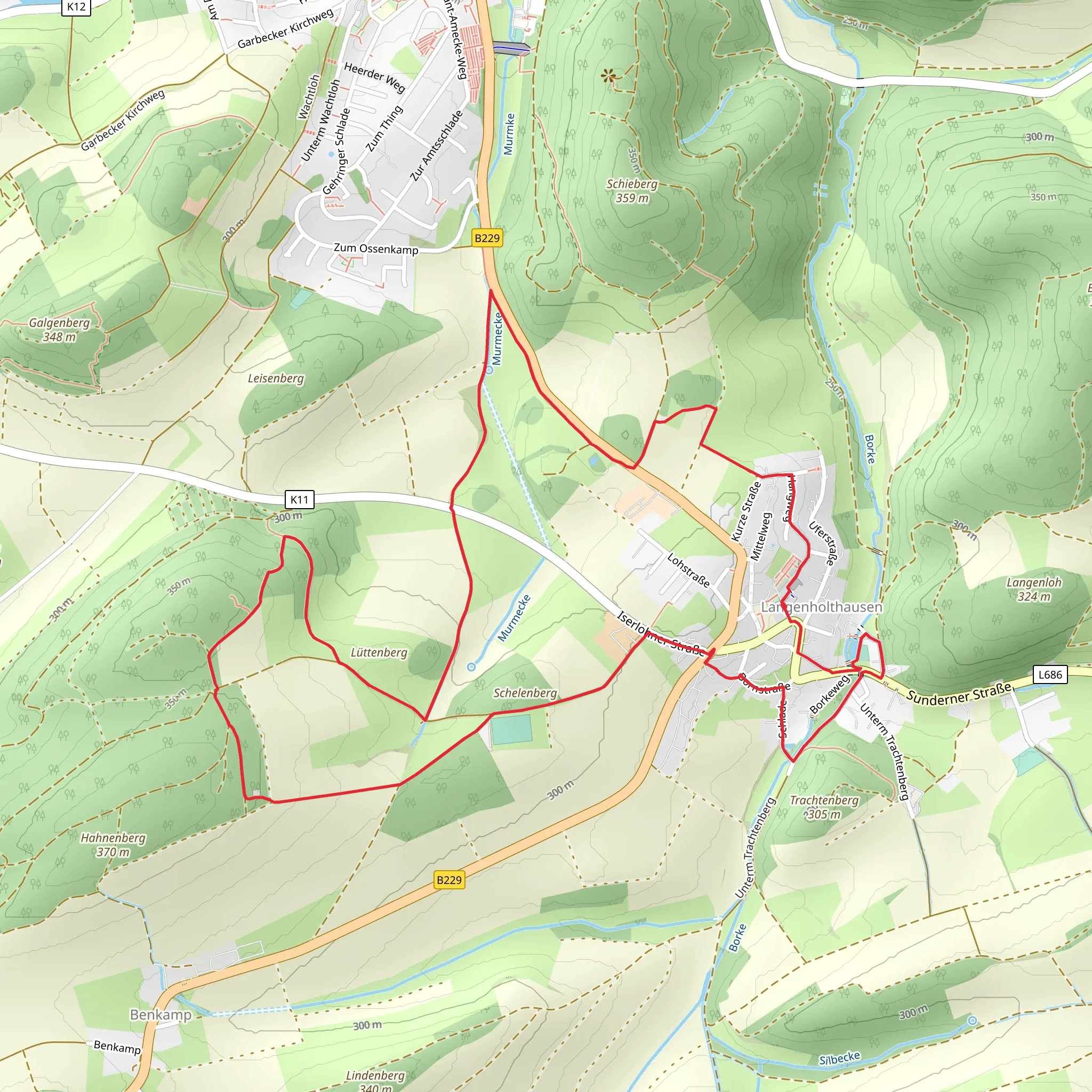 Bergbauwanderweg mobile static map