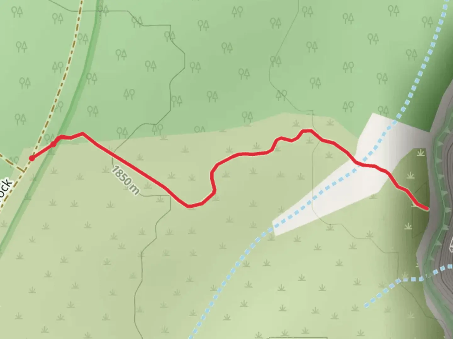An image depicting the trail Triple Alcove Trail and its surrounding area.