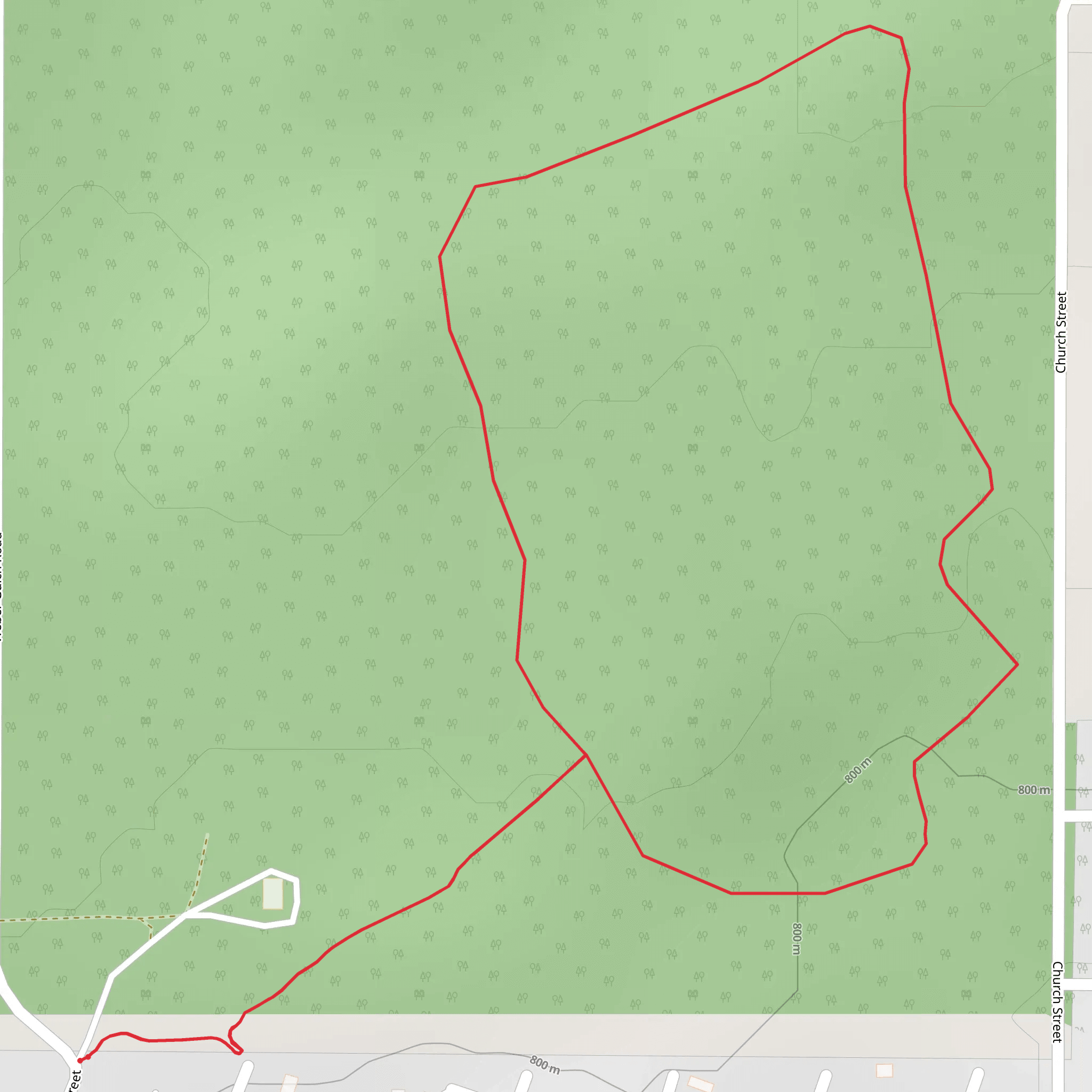 Thompson Falls Fitness Trail mobile static map