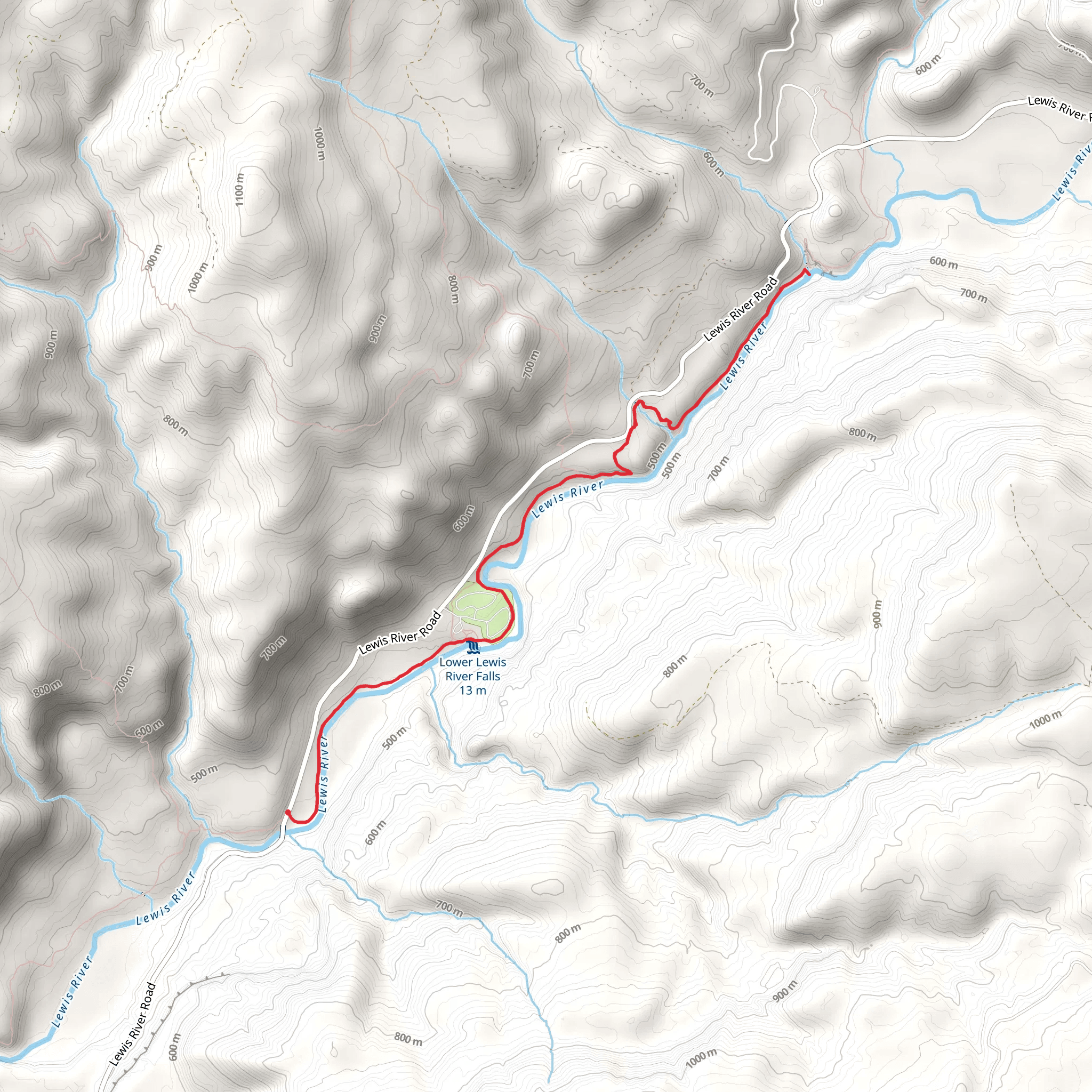 Lewis River Trail and Alec Creek mobile static map