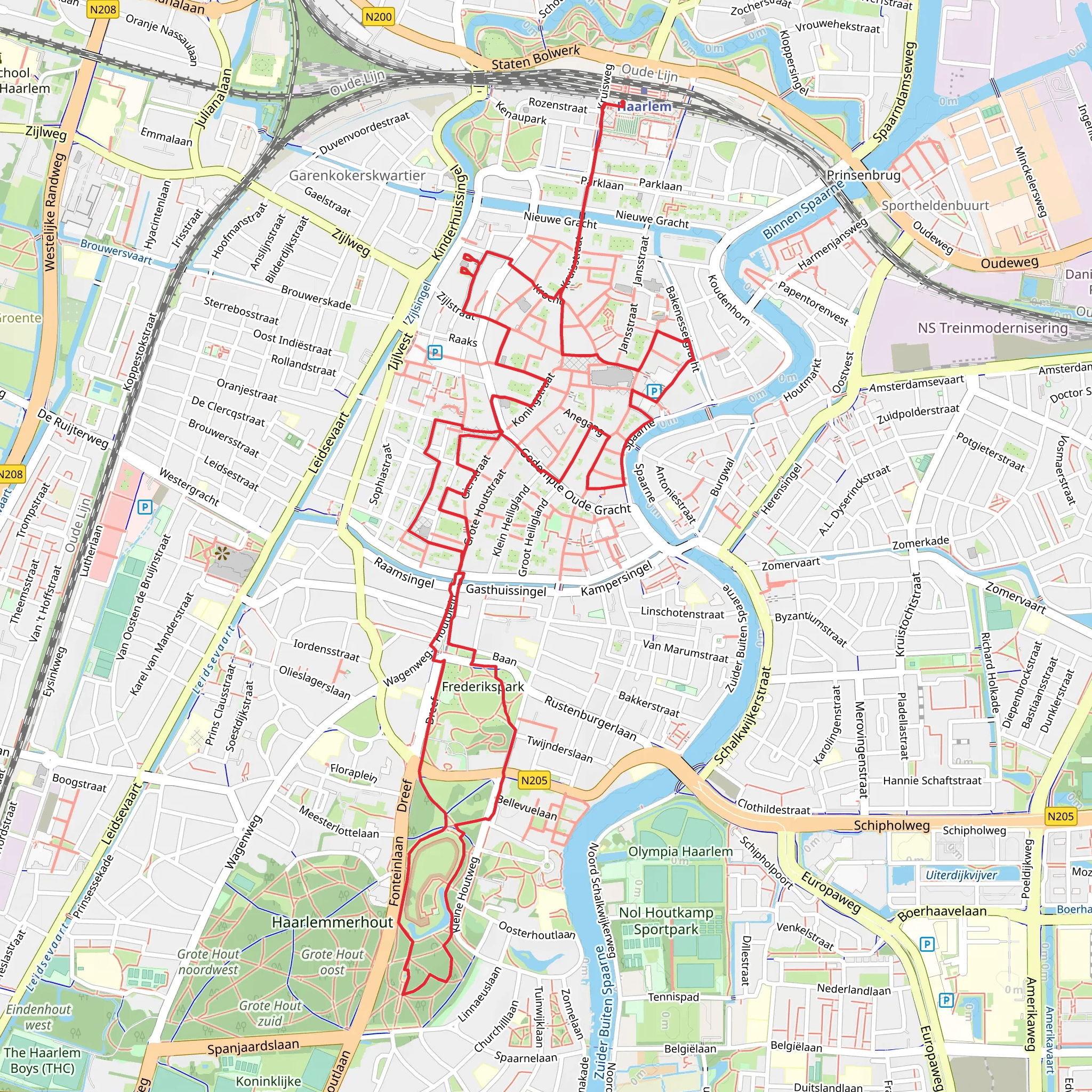 Luthers Hofje and Frans Loenen Hofje and Frederiks Park Loop mobile static map