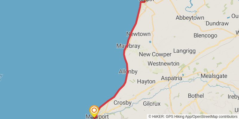 Cumbria Coastal Way stage 12 Map
