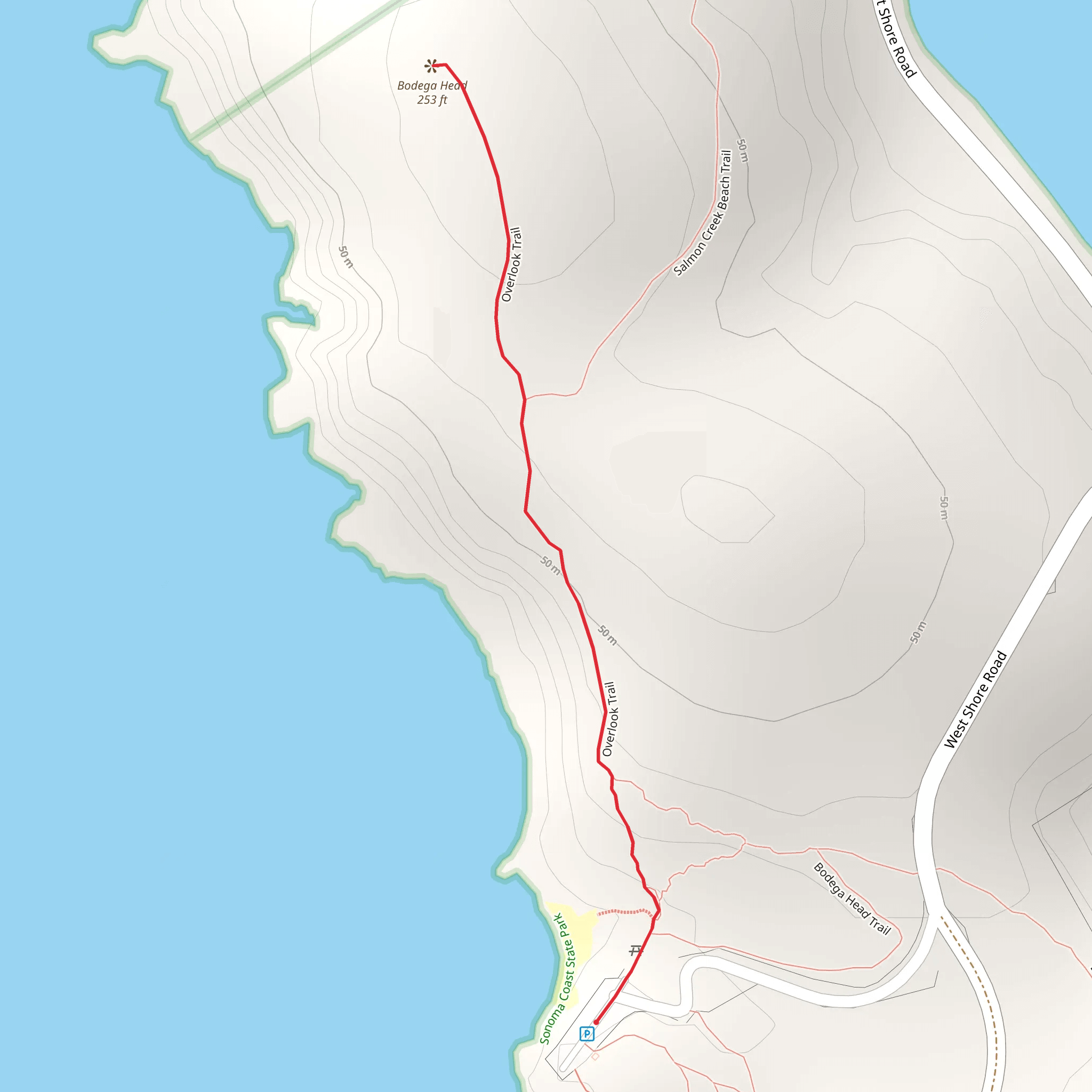 Bodega Head Trail mobile static map