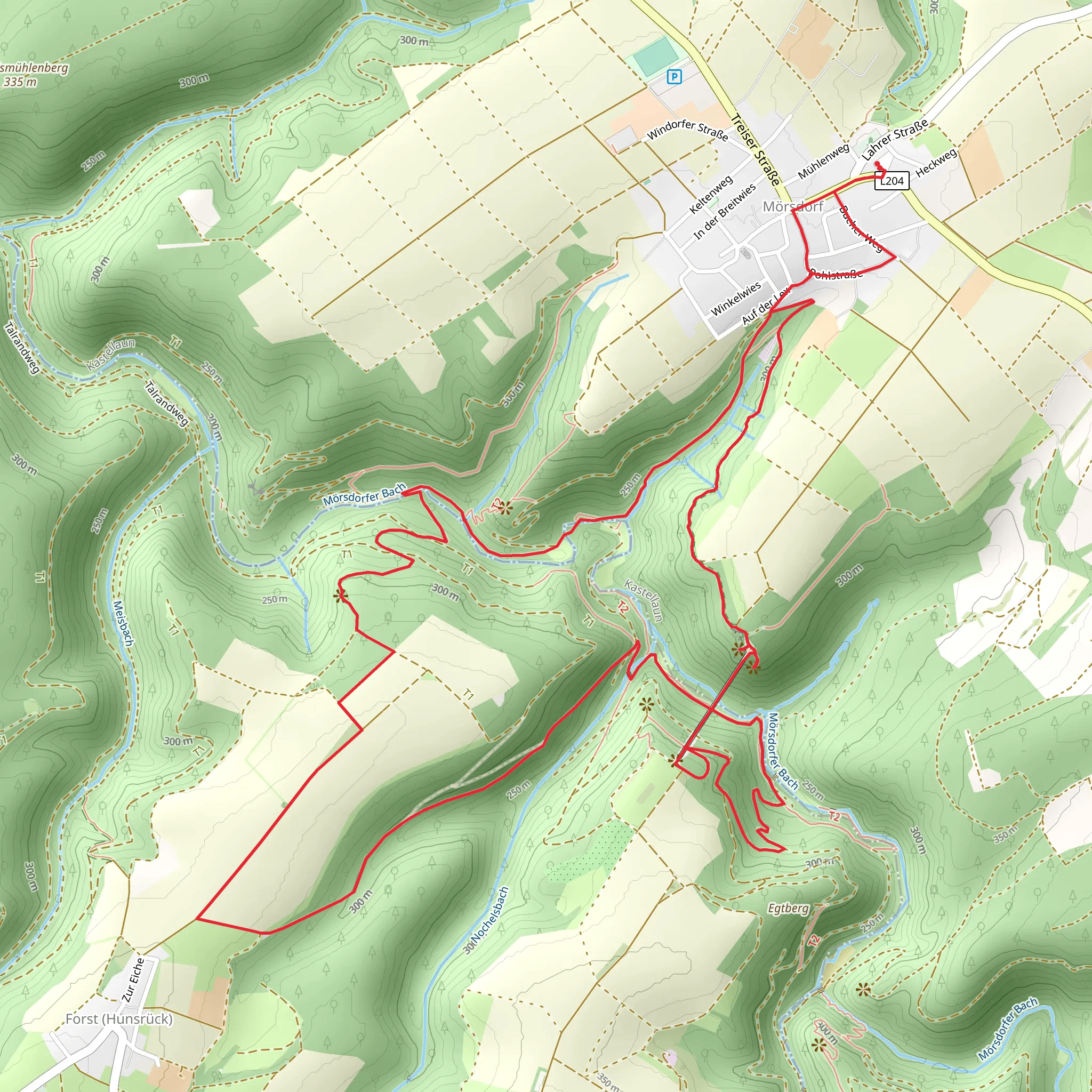 Aussichtspunkt and Geierlay Loop mobile static map