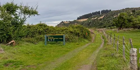 An image depicting the trail Manuka Bay Track and its surrounding area.