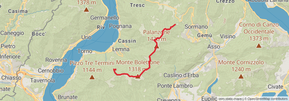 Sentiero Italia - Alps Section stage 98 Map