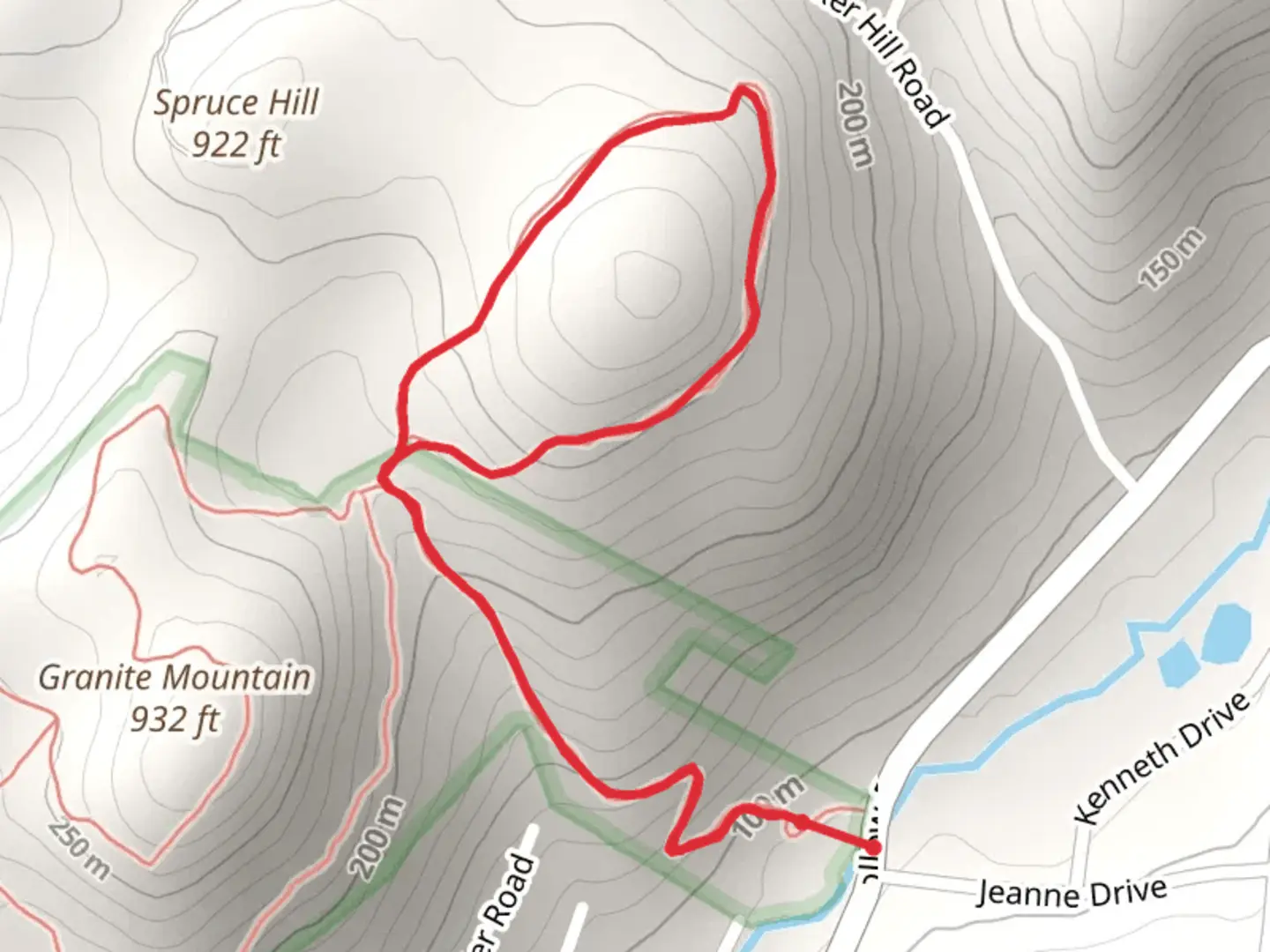 An image depicting the trail Peekskill Hollow Creek - Spruce Hill Loop and its surrounding area.