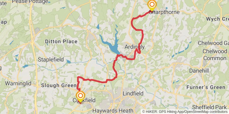 High Weald Landscape Trail stage 2 Map