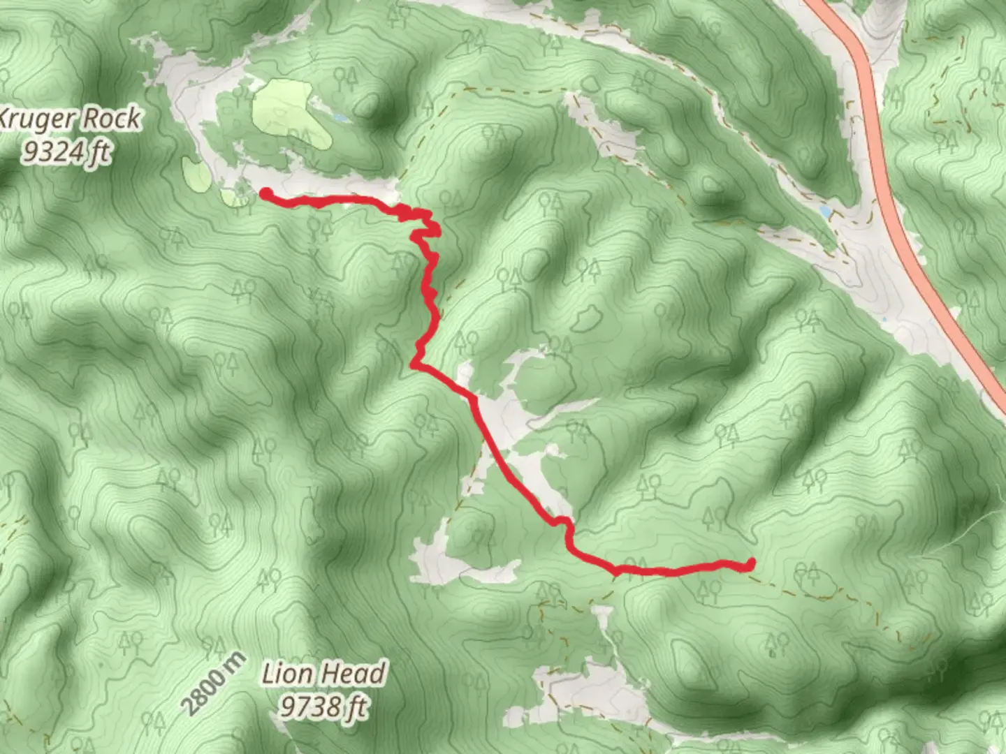 An image depicting the trail Moose Meadow Trail and its surrounding area.